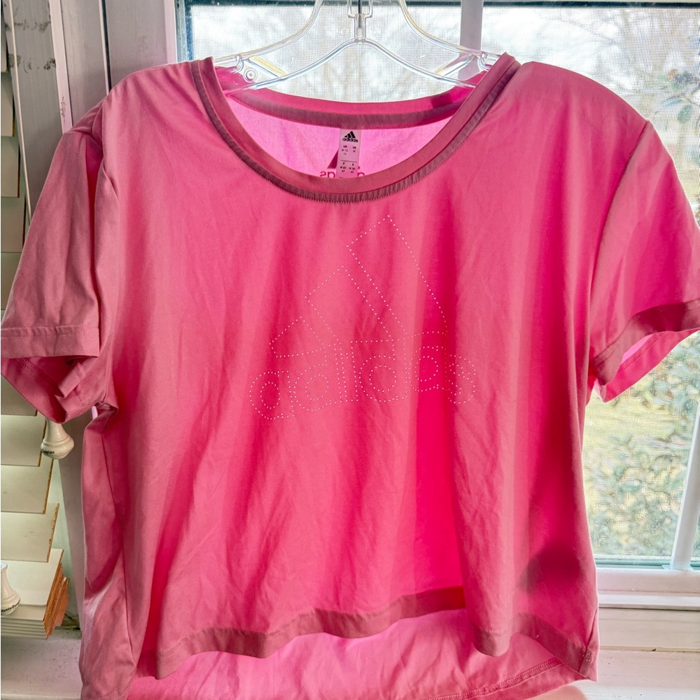 Adidas Women's Vibrant Pink Short Sleeve Tee